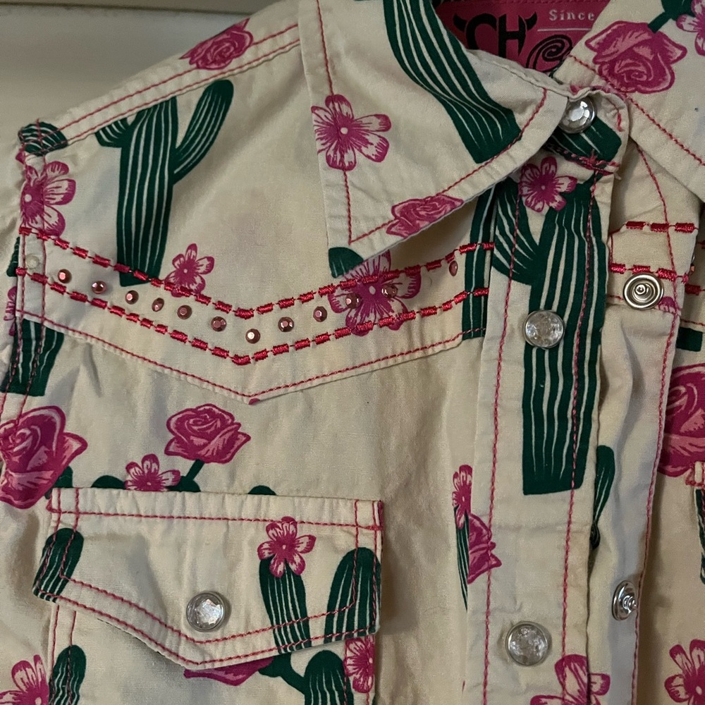 Cowgirl Hardware cactus print western shirt, size small. - Picture 4 of 4